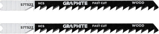 Jigsaw Blades 6 TPI HCS U-Shank 2 Pieces Curved Cutting Fast Cutting