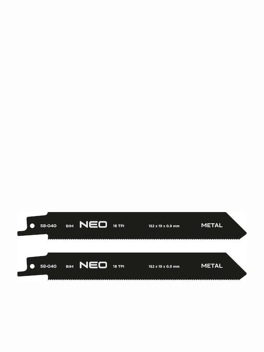 Reciprocating Stichsägeblatt Bim 152 X 19 X 0.9 Mm 18tpi Set 2 Stück
