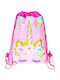 School Bag Shoes Gym Outfit Unicorn Flowers Pink 35x27cm