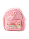 Children's Backpack Embossed Bow Ruffle Pink 20cm 2.5l Lean