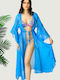 Feminin Kimono de Plajă Albastru