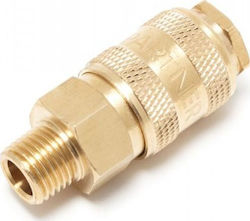 Quick Disconnect Valve Connector External Thread 1/4" Brass Partner Quick Disconnect Valve Connector External Thread 1/4" Brass Partner