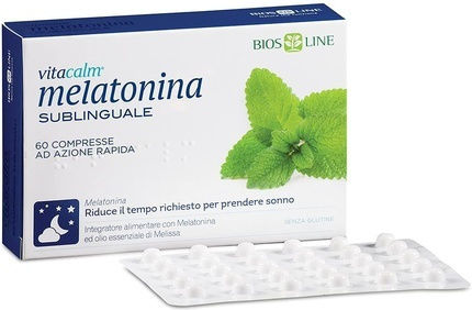 Bioline Vitacalm Melatonin Sublingual 1mg Συμπλήρωμα για τον Ύπνο 60 ταμπλέτες