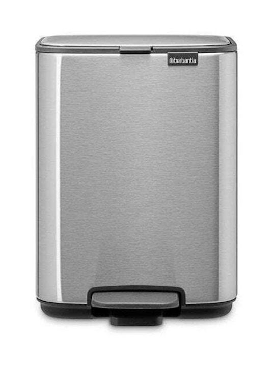 Brabantia Waste Bin Waste made of Stainless Steel with Pedal Gray 4lt 1pcs