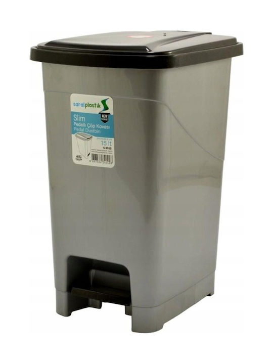 Katex Plastic Waste Bin with Pedal 15lt