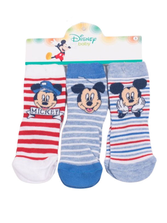 Disney Kids' Socks Mickey Multicolored 3 Pairs