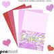 Penword Creative Foam Glitter Heart Stickers 20 Pieces 3x31.2cm Mix 5 Colors Penword 8128203 5902557408948