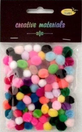 Pompons Acrylfarben Mix 10mm 100Stücke Titanum