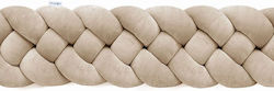 Crib Bumper Braided Velvet Plus Cappuccino Sparrow 200cm Brown 200x20cm
