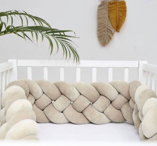 Borduri Pentru Pătuț Împletitură Velvet Plus Cappuccino Sparrow 200cm Maro 200x20cm