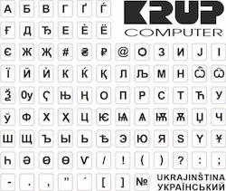 PremiumCord Tastatur-Aufkleber Ukrainische Sprache