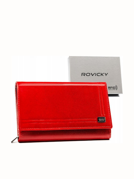 Large Leather Women's Wallet Red