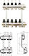 Brass Manifold Sigma-li Thermostatic Valve Flowmeter 459x346x87mm Rmztp-8