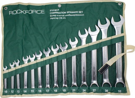 Rockforce Σετ Γερμανικών Κλειδιών 14 Τεμ 10-32mm Ύφασμα