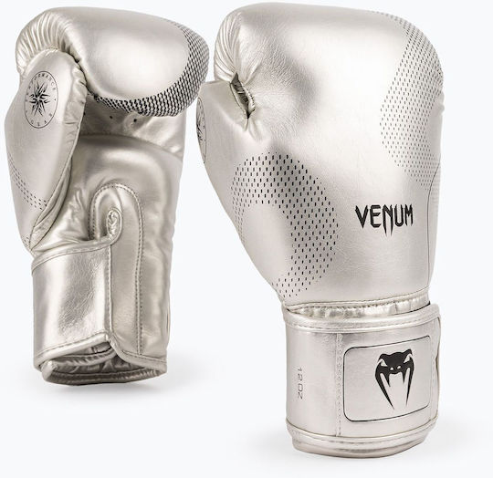 Venum Mănuși de Box din Piele Sintetică pentru Competiție Argintiu