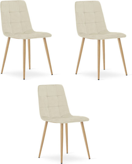 Chairs Kitchen 3pcs Beige