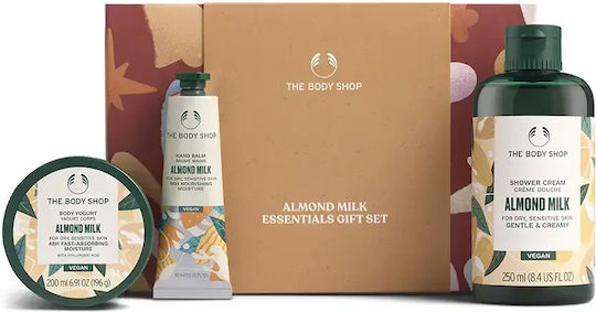 The Body Shop Small Almond Milk Skin Care Set for Body Cleaning 3pcs