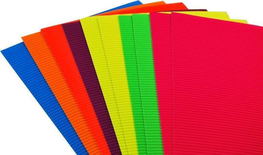 Polsirhurt Wellenkarton Bunt Fluo 10 Stück