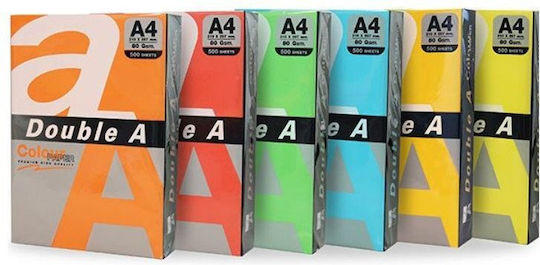 Hârtie Double A Neon Double A 75g A4 500 Foi Curcubeu 4 5 Culori Neon