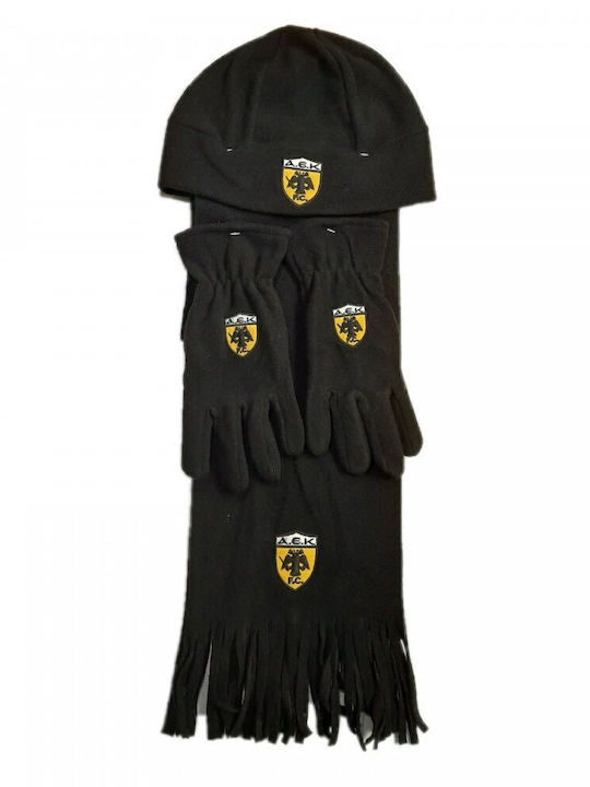 Stamion Σετ Σκούφος Γάντια Κασκόλ Αεκ Fc Fleece