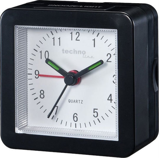 Technoline Analog Black Tabletop Clock Technoline Analog Black Tabletop Clock