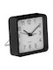 Atmosphera Quiet Tabletop Clock with Indicators Plastic with Alarm Clock Black