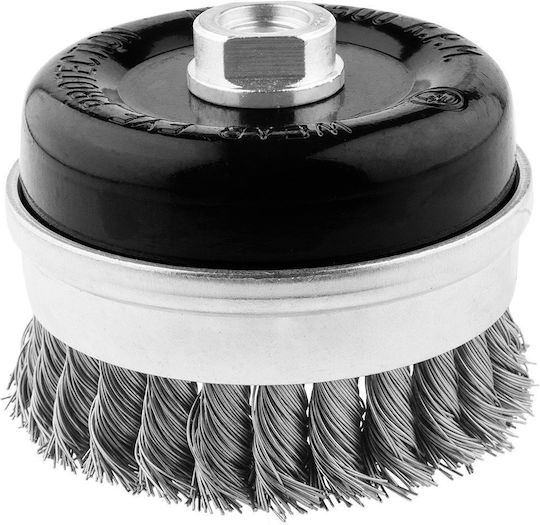 End Face Wire Brush Reinforcement 100 Mm Twisted Wire Inox M14