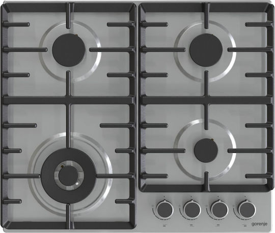 Gorenje Gaskochfeld Autonom 60x52εκ. Silber