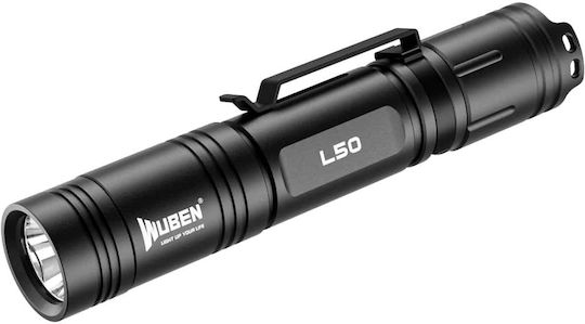 Wuben Rechargeable Flashlight LED IP68 with Maximum Brightness 1200lm Black