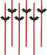 Bats Straws Party Deco Halloween 6 Pieces P Universal 9931 6163985 5901157457721