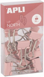 Apli Up North Document Clips 19mm 15pcs Hanging Box Pink