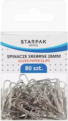 Starpak Büroklammern Metall 80 Stück Office Stk Kiste 24/144