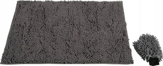 Zolux Dog Cleaning Towel Rug Microfiber Glove Drying 100x70 Gray