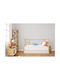 Dimcol Baby Sheets Set Crib Cotton White-Sky Blue Multicolored 120x160cm 3pcs