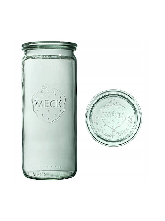 Weck Set of 6pcs Jars General Use with Lid Glass Transparent 1590ml