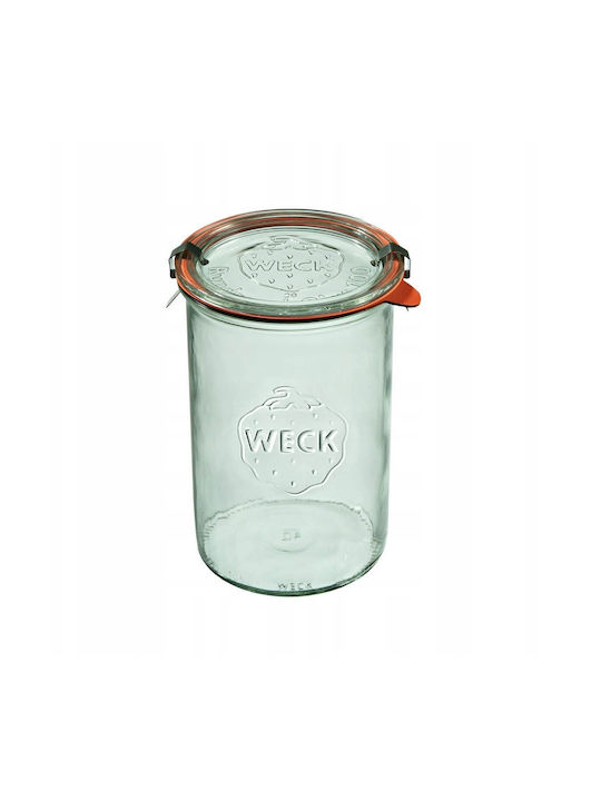 Weck Set 6Stück Behälter Allgemeine Verwendung mit Deckel Glas Transparent 1000ml