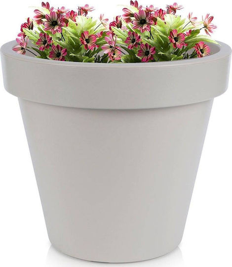 Vilde Pot Plastic Beige 35x35cm.
