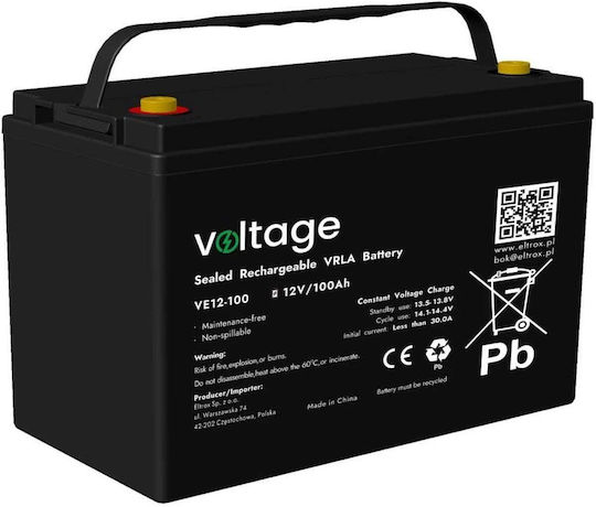 Voltage Батерия UPS с Капацитет 100Ах и Напрежение 12V 1бр