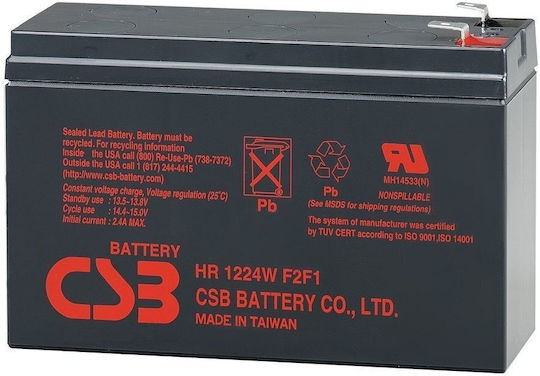 CSB Μπαταρία UPS με Χωρητικότητα 5.8Ah και Τάση 12V HRL1225WF2 1τμχ