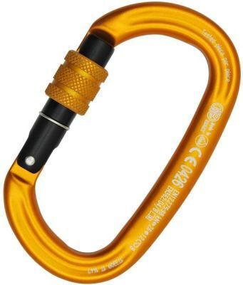 Kong Oval Schraubkarabiner Orange Schwarz