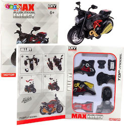 Metal Scale 1:14 DIY Red Assembly Steering Motorcycle Static Models