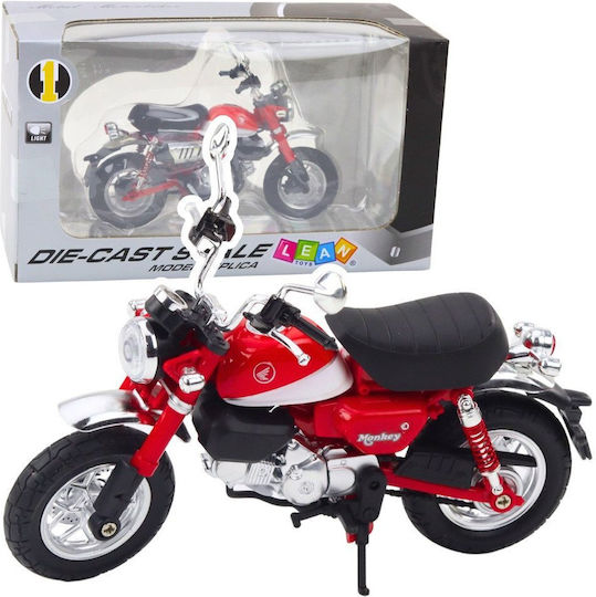 Klassische Retro Motorrad Metall Lichter Rot Maßstab 1:12