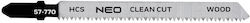 Jigsaw Blades 15tpi Hcs T-shank Set 2 Pcs Clean Cut