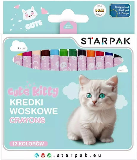 Creioane Cerate 12 Culori Cuties Kitty Stk Pud 12/144