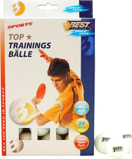 Best Sporting Ping Pong Balls Training 24 Pieces White