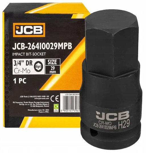 JCB Bit Steckschlüssel 3/4" 29mm 6-Eck