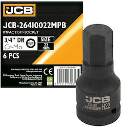 Jcb Καρυδάκι-μπιτ Κρούσης 3/4" 22mm 6-γωνιακό Jcb Καρυδάκι-μπιτ Κρούσης 3/4" 22mm 6-γωνιακό
