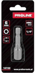 Magnetic Bit Socket 1/4" Hex 6 mm 1 Piece Proline