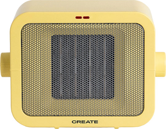 Create Warm Box Ceramic Fan Heater Room Floor Galben 1500W