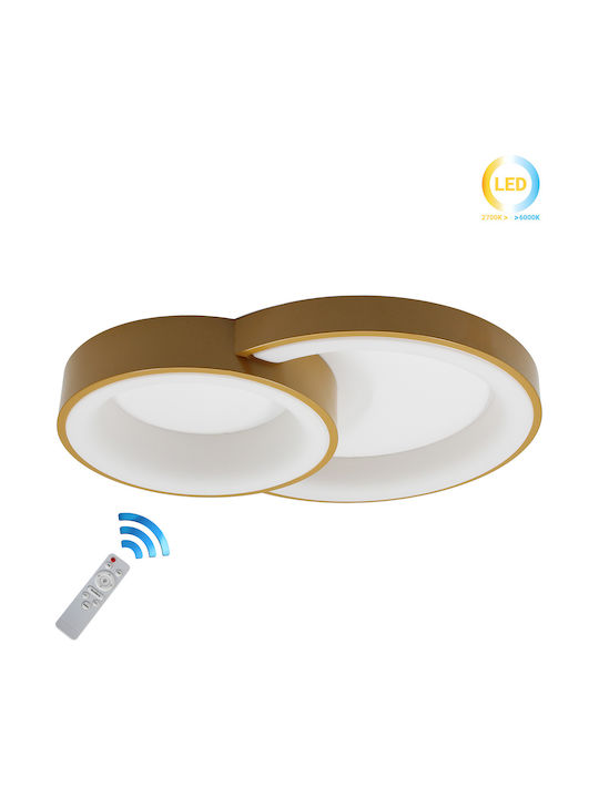 Keskor Ceiling Mount Light 52cm Gold with Integrated LED